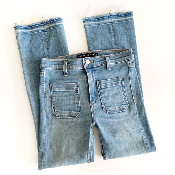 Veronica Beard Denim - Veronica Beard Carolyn High Waisted Baby Boot Kick Crop Jeans Womens Size 25